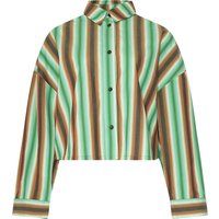 Gestreiftes Kurzhemd im Oversized-Schnitt