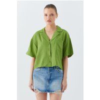 Lässiges Lockeres Crop-Shirt