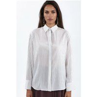 Lockeres gestreiftes Button-Up Hemd