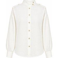 Bluse mit Mandarinkragen und Knöpfen