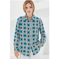 Viskose-Hemd mit Kaleidoskop-Muster