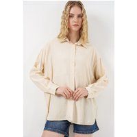 Strukturiertes Oversize-Hemd
