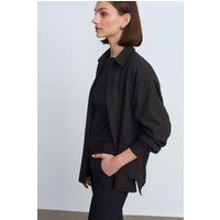 Oversized Hemd mit Mikromuster