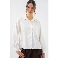 Oversize-Hemd mit Mikro-Muster