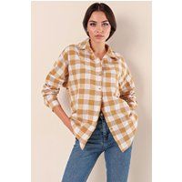 Oversized Gingham-Popeline-Hemd