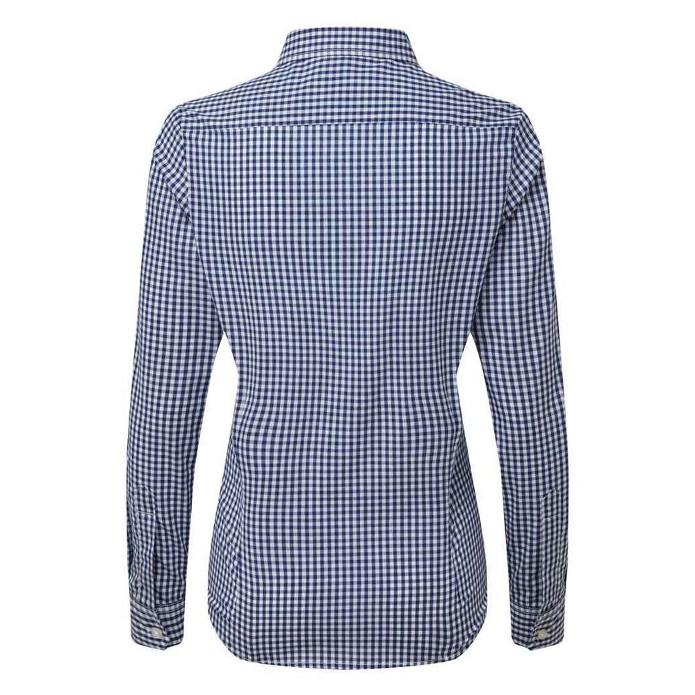 Langärmliges Gingham-Hemd in schmaler Passform