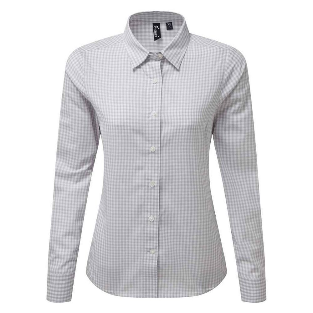 Langarmhemd mit Gingham-Karo im Slim Fit