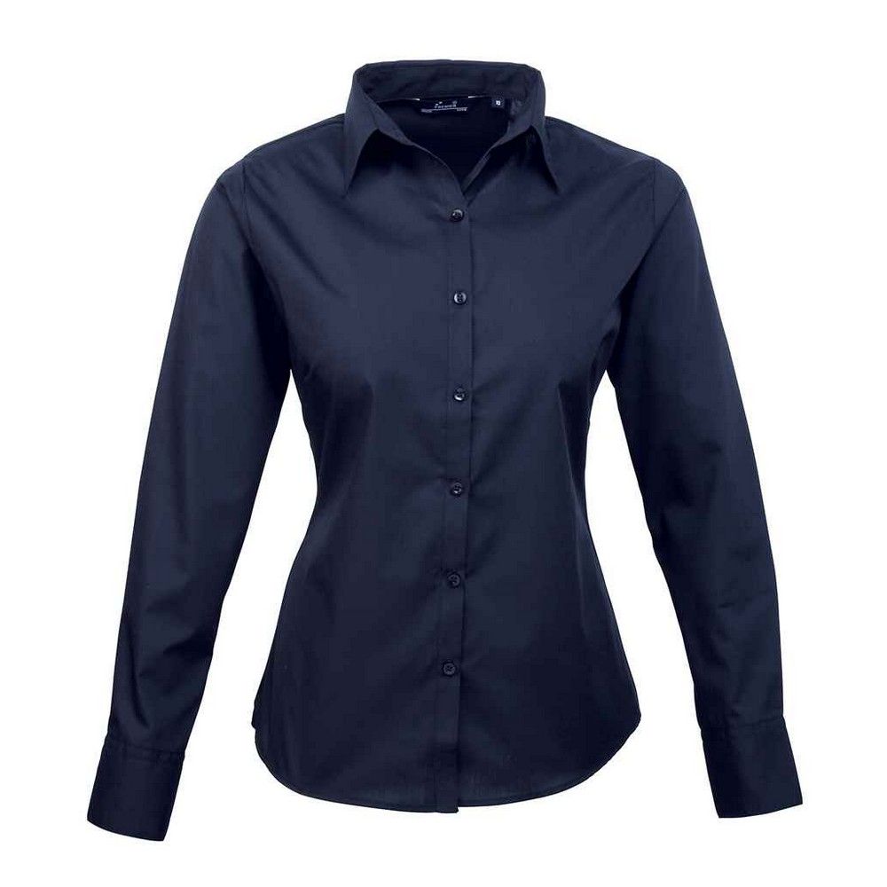 Klassische taillierte Popeline-Bluse