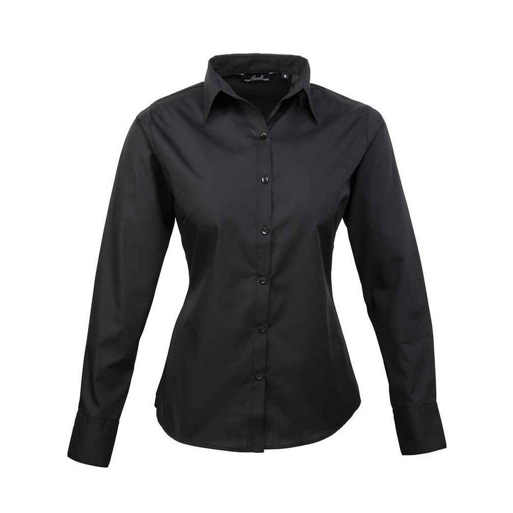 Klassische taillierte Popeline-Bluse
