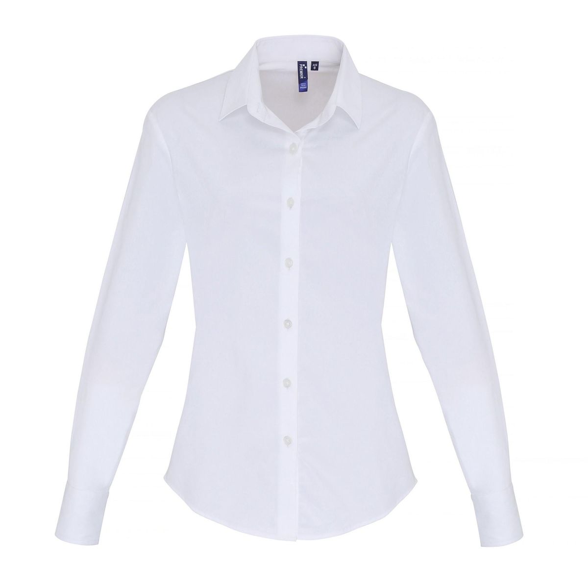 Klassische Taillierte Bluse aus Stretch-Popeline