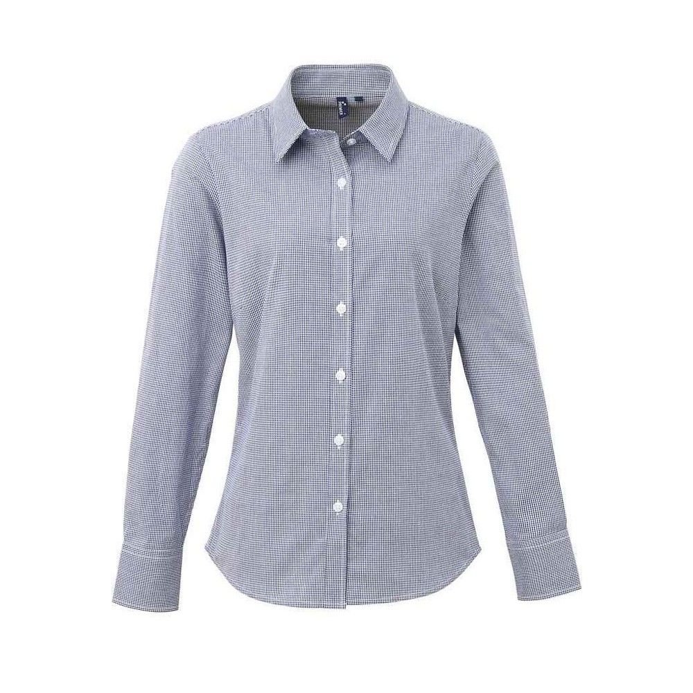 Schmal geschnittenes Micro-Gingham-Hemd