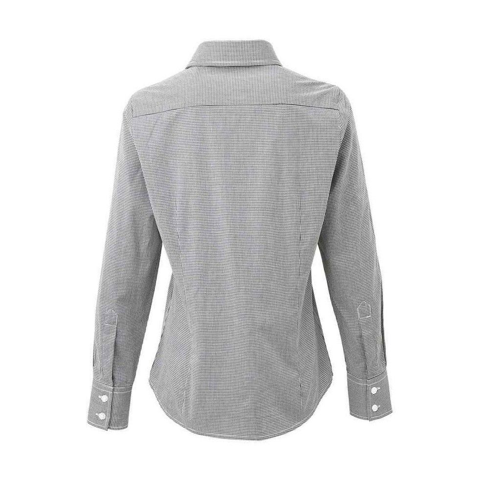Schmal geschnittenes Mikro-Gingham-Hemd