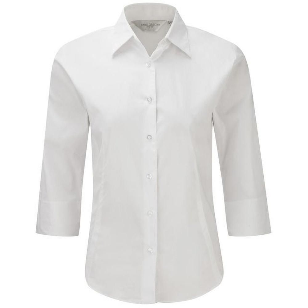 Klassische taillierte 3/4-Arm-Bluse