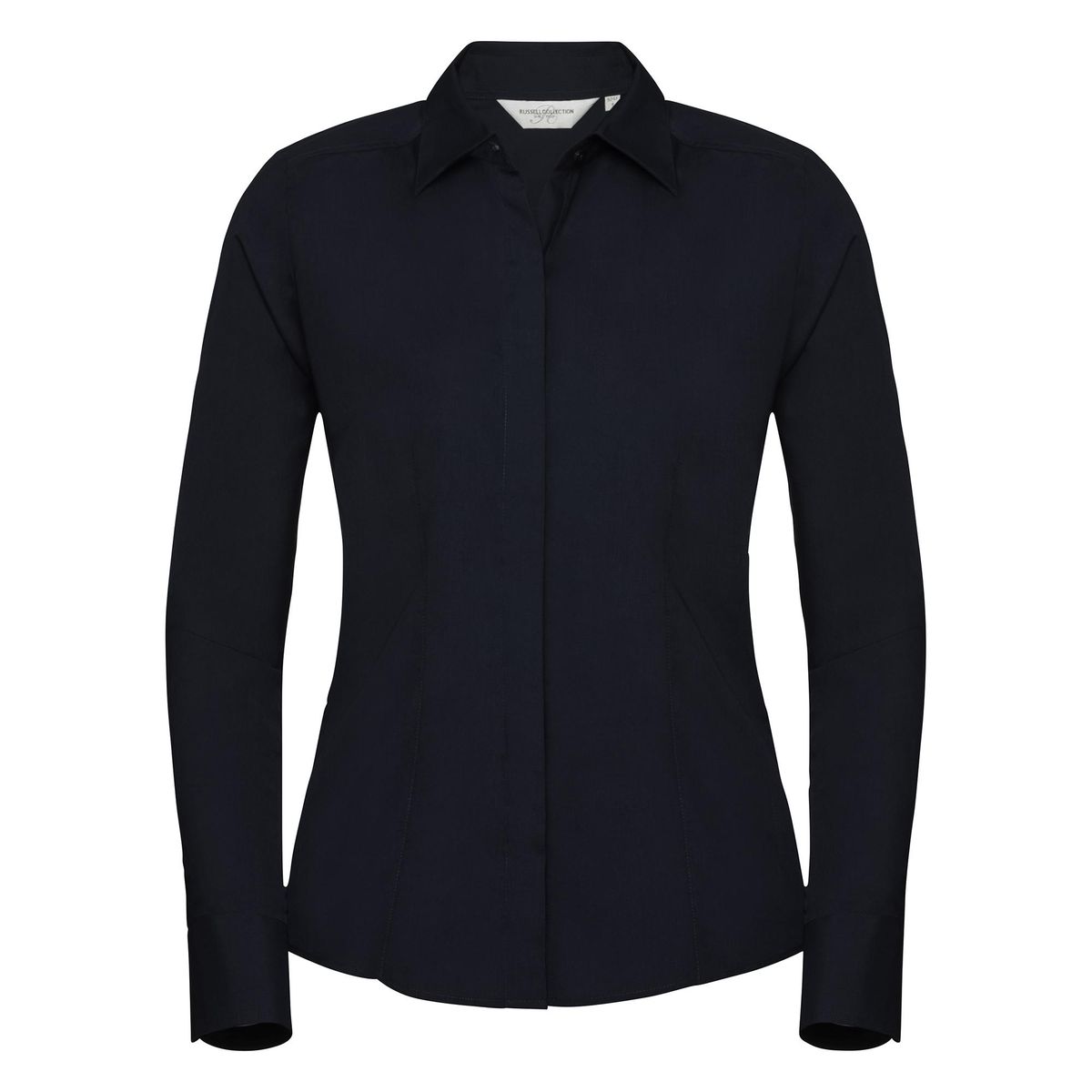 Elegante langärmelige Popeline-Bluse