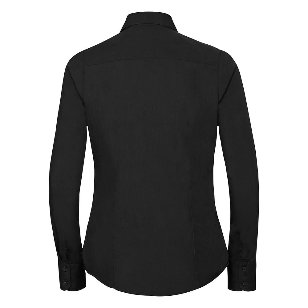 Taillierte Langarm-Popeline-Bluse