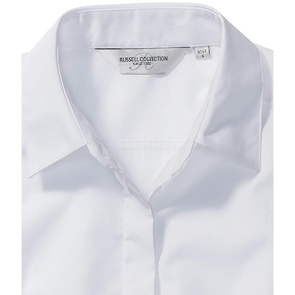 Taillierte Langarm-Popeline-Bluse