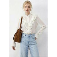 Elegante Chiffonbluse mit Rüschen