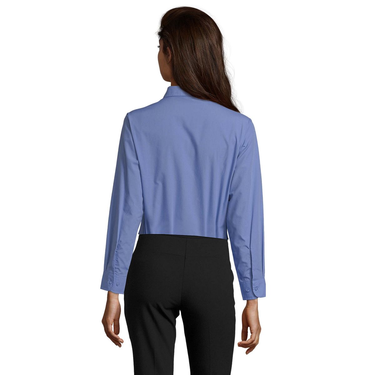 Klassische Langärmlige Popeline Business-Bluse