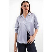 Elegantes Satin-Langarmhemd