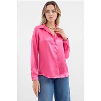 Klassische Satin-Bluse mit Knopfleiste