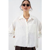 Oversized-Hemd mit Allover-Print und Tasche