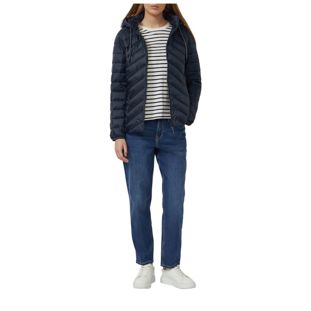 Gesteppte Jacke mit Chevron-Muster