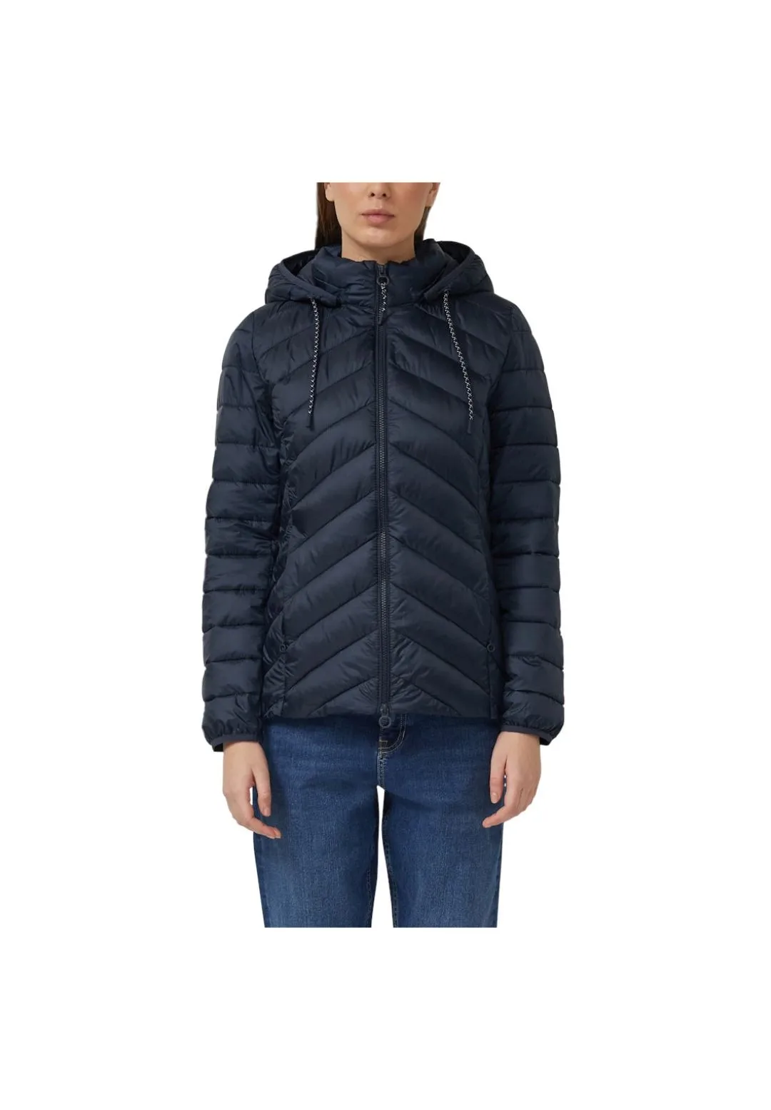 Gesteppte Jacke mit Chevron-Muster