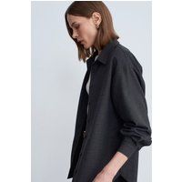 Strukturiertes Oversize-Hemd mit Mikromuster