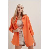 Oversized Leichtes Popeline-Hemd