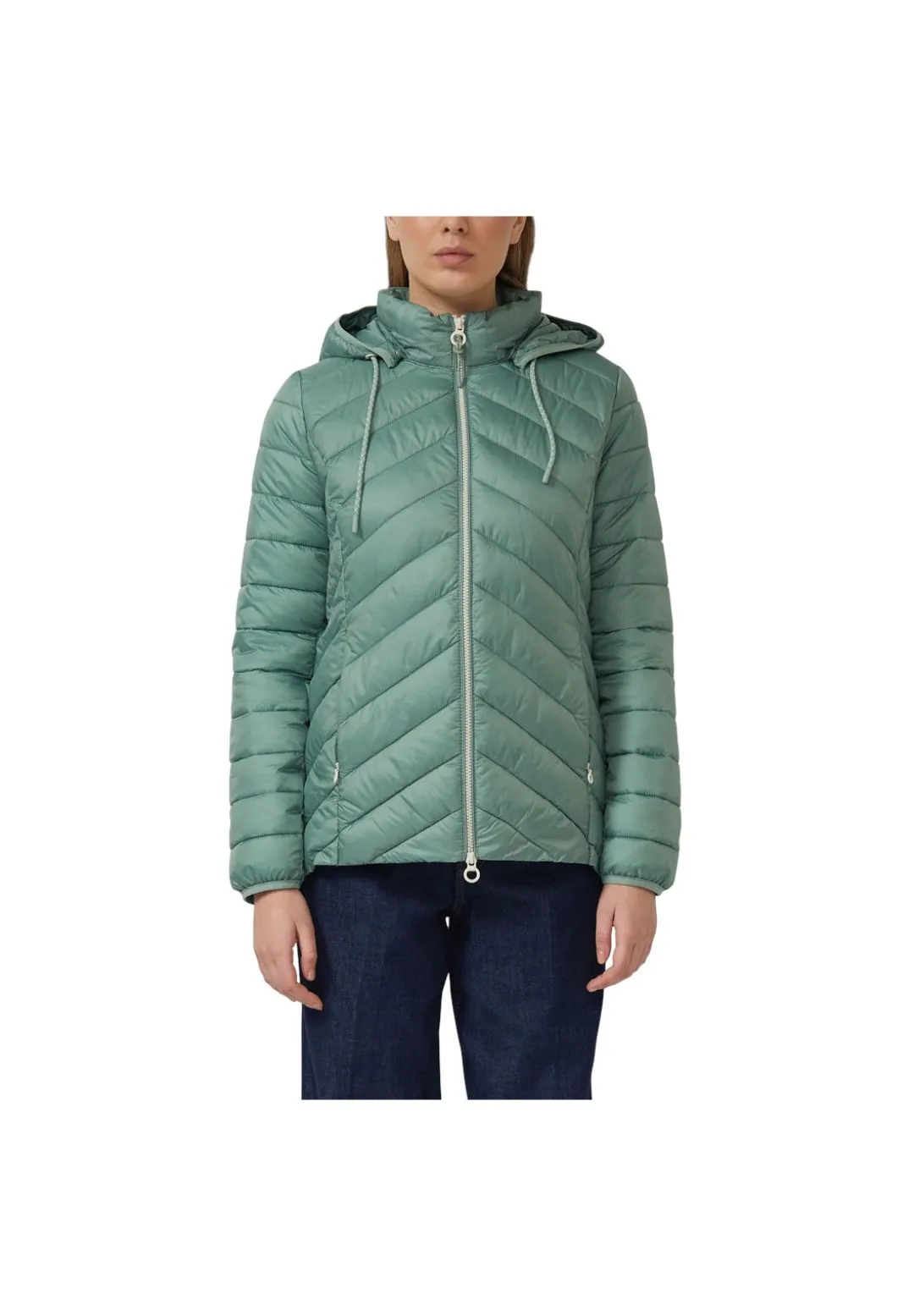 Gesteppte Jacke mit abnehmbarer Kapuze