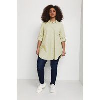 Lang geschnittene Baumwoll-Button-Down-Tunika