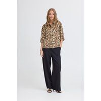 Lockerer Button-Up mit Leopardenmuster
