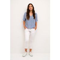 Gestreiftes Kurzarmshirt im Boxy-Fit