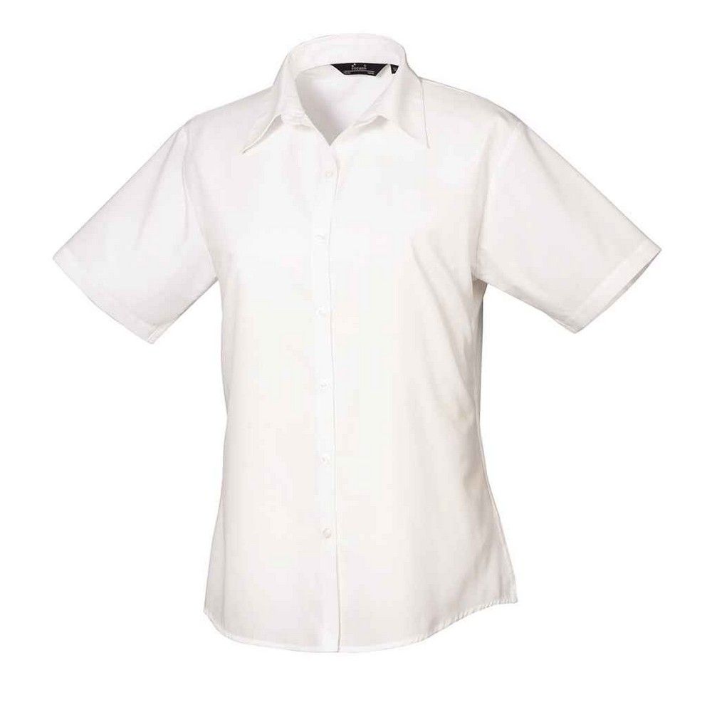Kurzärmlige Slim-Fit Popeline-Bluse
