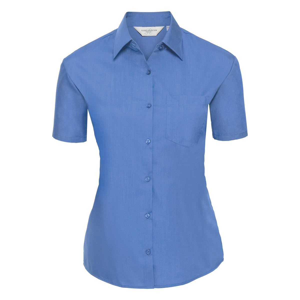 Klassische Kurzarm-Popeline-Bluse