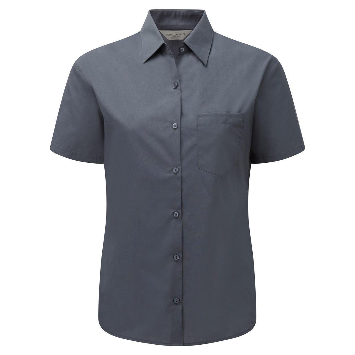 Klassische Kurzarm-Popeline-Bluse