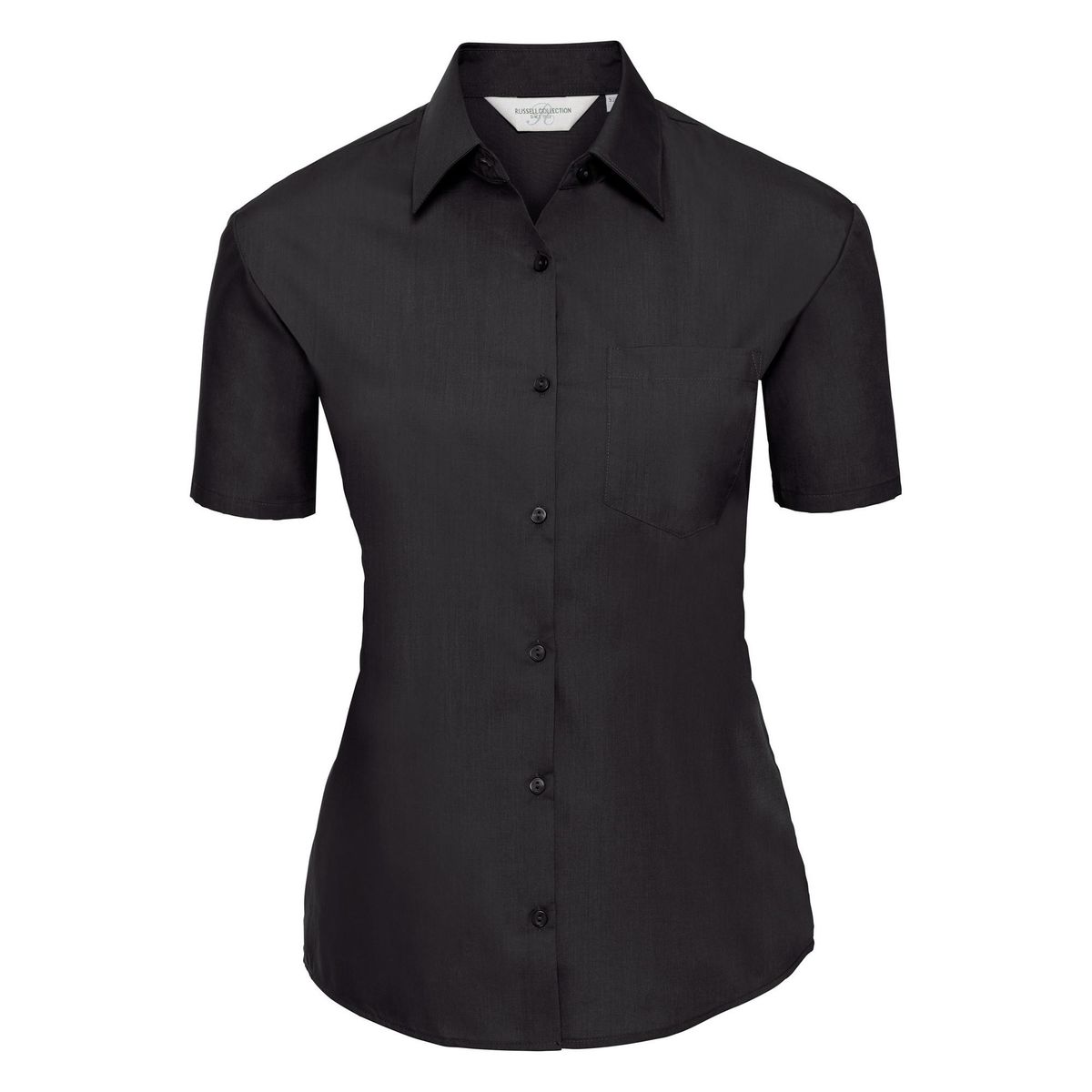 Klassische Kurzarm-Popeline-Bluse
