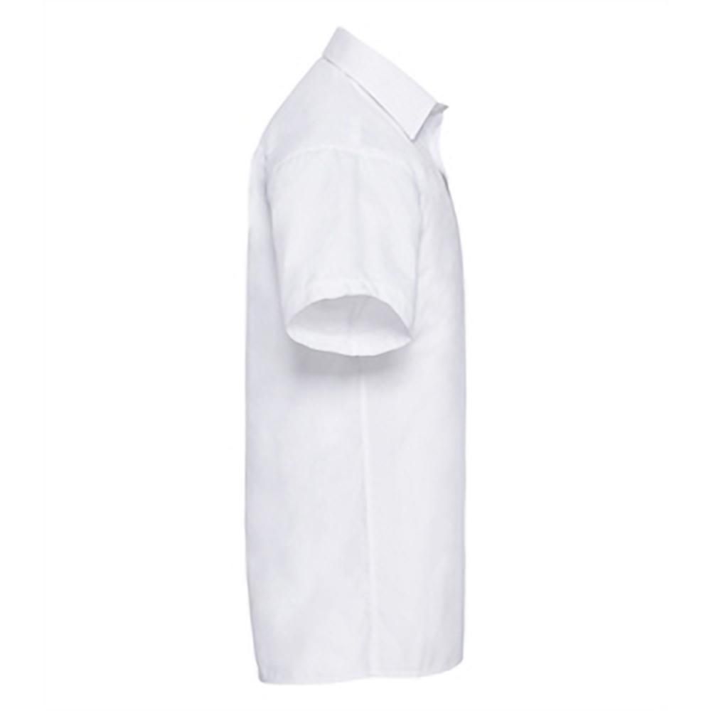 Kurzärmelige Popeline-Bluse mit Brusttasche
