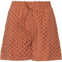 Lochmuster Baumwollshorts mit Kordelzug