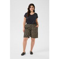 Leoparden-Shorts mit weitem Bein