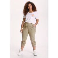 Klassische Baumwoll-Caprihose mit Kordelzug