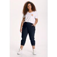 Lässige Baumwoll-Caprihose mit Kordelzug