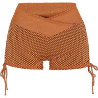 Strukturierte High-Waist Sportshorts mit Überkreuzbund
