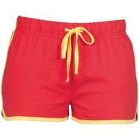 Retro Sportshorts mit Kontrastpaspel