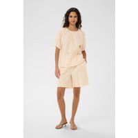 Lockere Shorts mit Lochstickerei