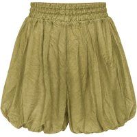 Strukturierte High-Waist Ballon-Shorts