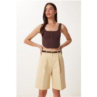 Maßgeschneiderte Shorts mit Bundfalten