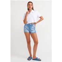 Hochtaillierte Jeans-Shorts im Mom-Fit