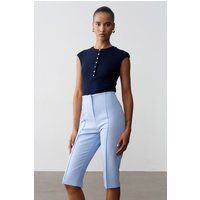 Elegante High-Waist Capri-Shorts