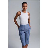 Maßgeschneiderte Hochtaillierte Capri-Shorts